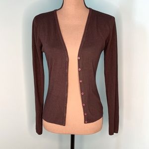 LOULOU Women's Medium Brown Cardigan